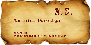 Marinics Dorottya névjegykártya